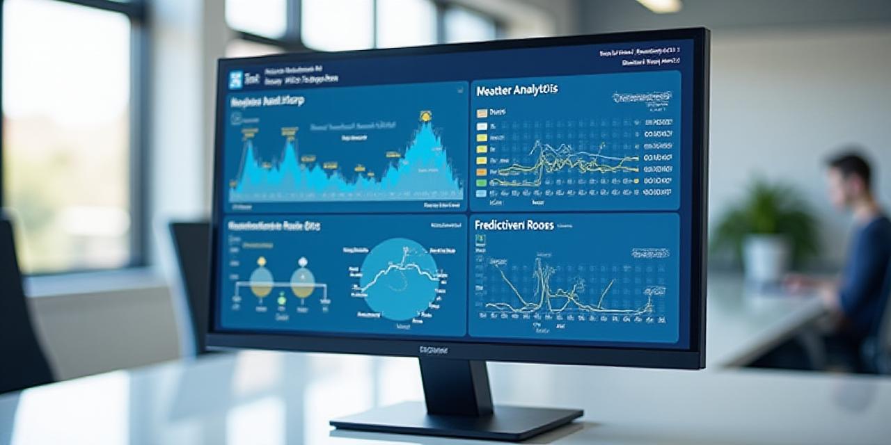 Professional data scientist analyzing meteorological data on a high-tech dashboard