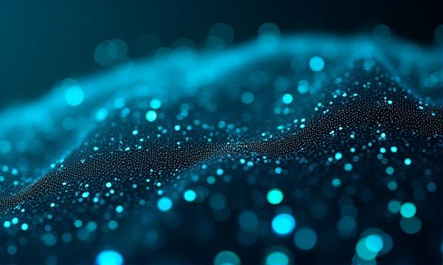 Technological visualization of AI in weather patterns