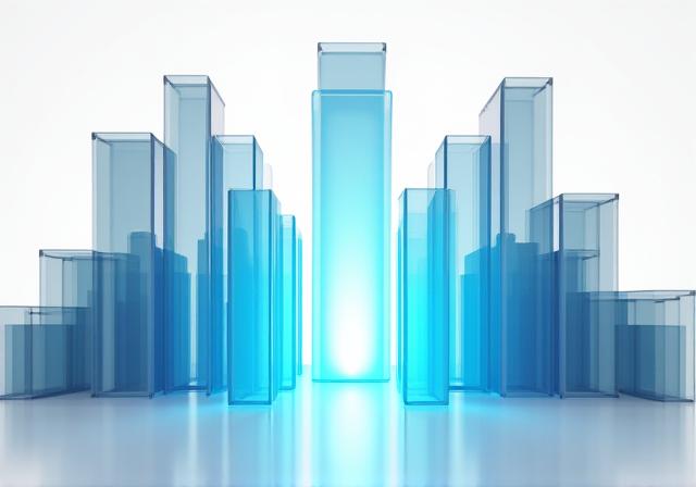 Conceptual image of fragmented data silos being unified by digital bridges